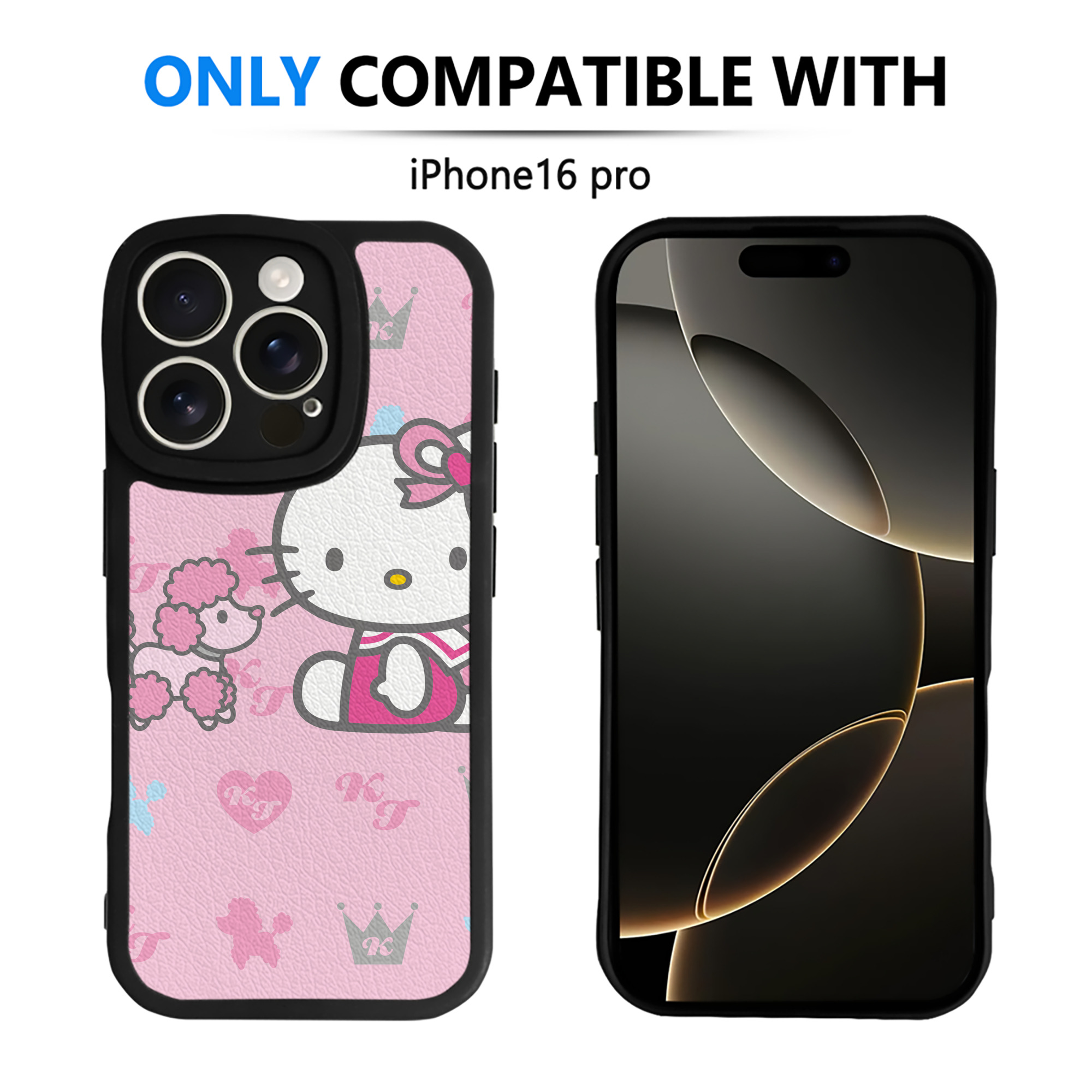 （画像用） Hello Kitty ハローキティ 【iPhone 16シリーズ対応】シリコンスマホケース（レザー調） 材質：シリコン